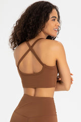 Crisscross Back V-Neck Sports Bra - 808Lush