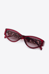 Chain Detail Temple Cat Eye Sunglasses - 808Lush