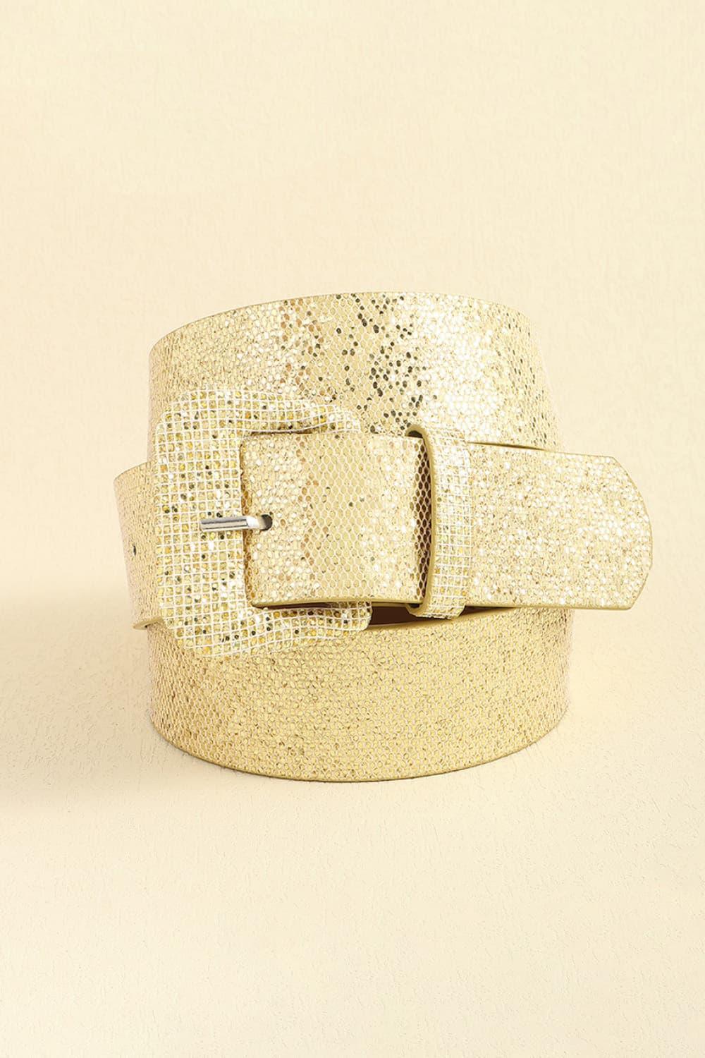 Glitter PU Leather Belt - 808Lush