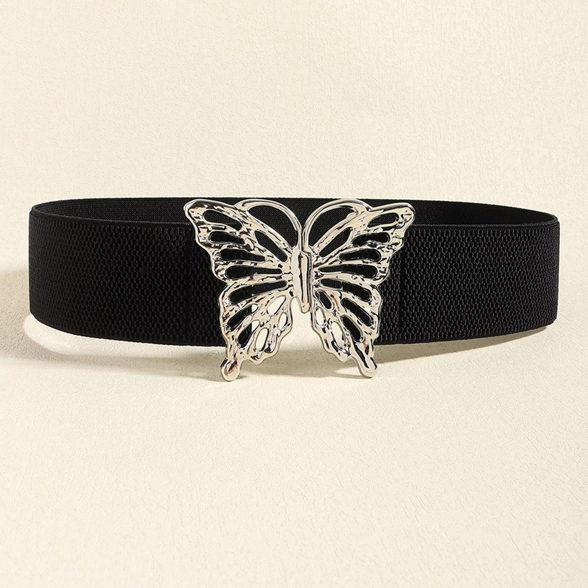 Butterfly Alloy Buckle Elastic Belt - 808Lush