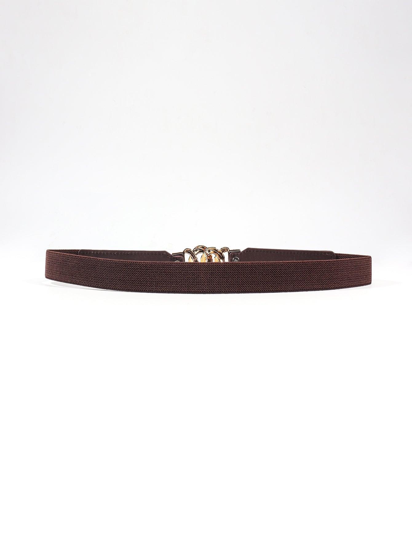 Zinc Alloy Buckle Elastic PU Belt - 808Lush