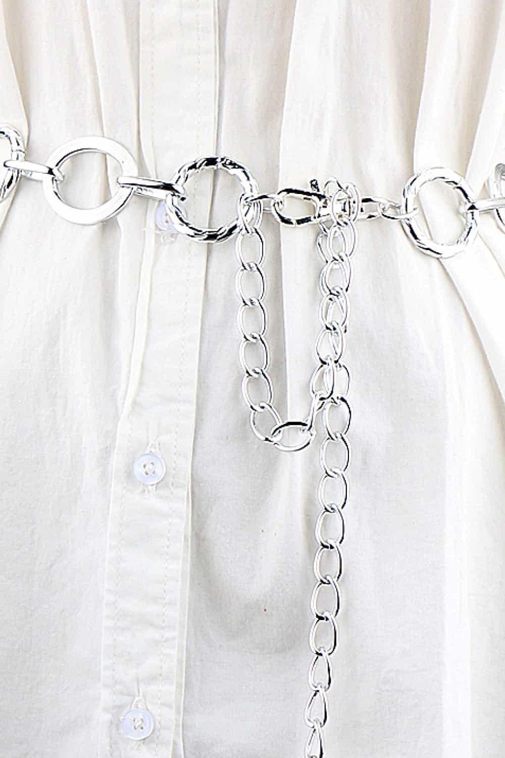 Aluminum Alloy Circle Chain Belt - 808Lush