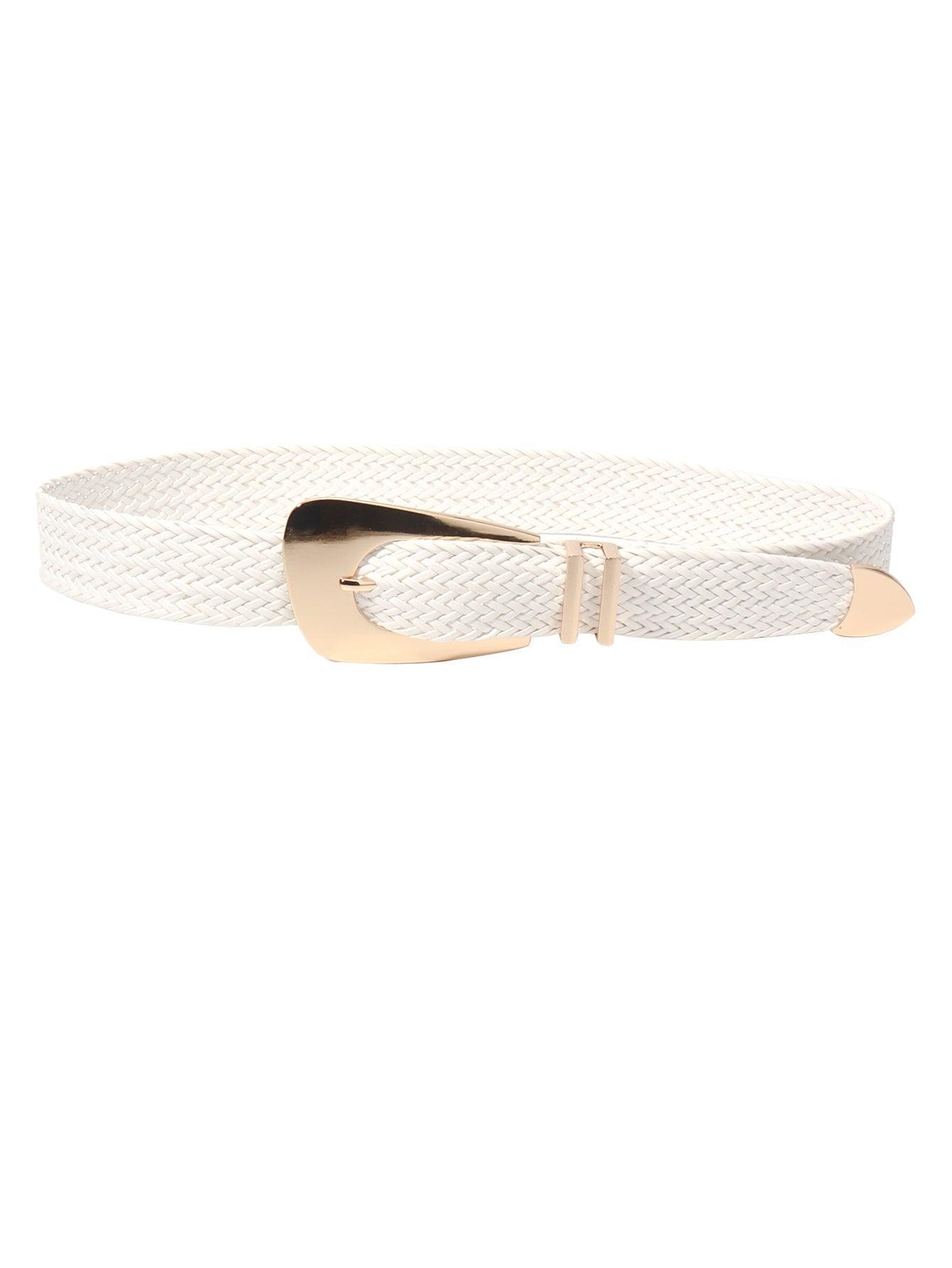 Irregular Buckle Braid Belt - 808Lush