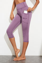 Waistband Active Leggings with Pockets - 808Lush