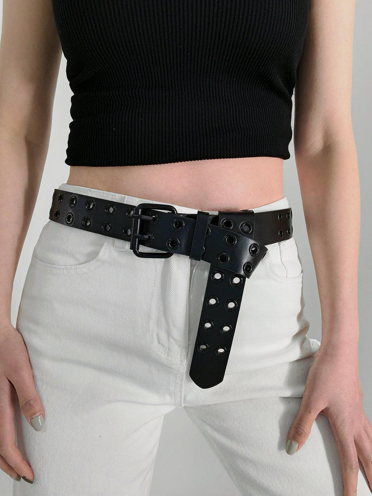 Grommet PU Leather Belt - 808Lush