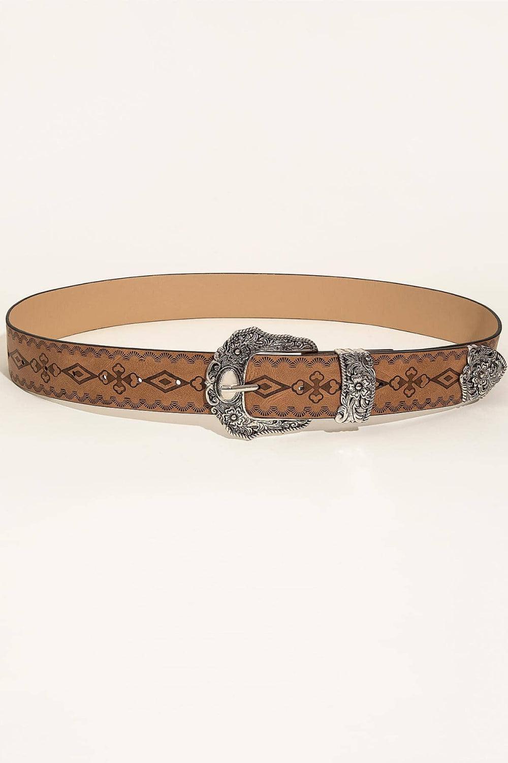 Patterned PU Leather Belt - 808Lush