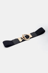 Circle Shape Buckle Zinc Alloy Buckle PU Leather Belt - 808Lush