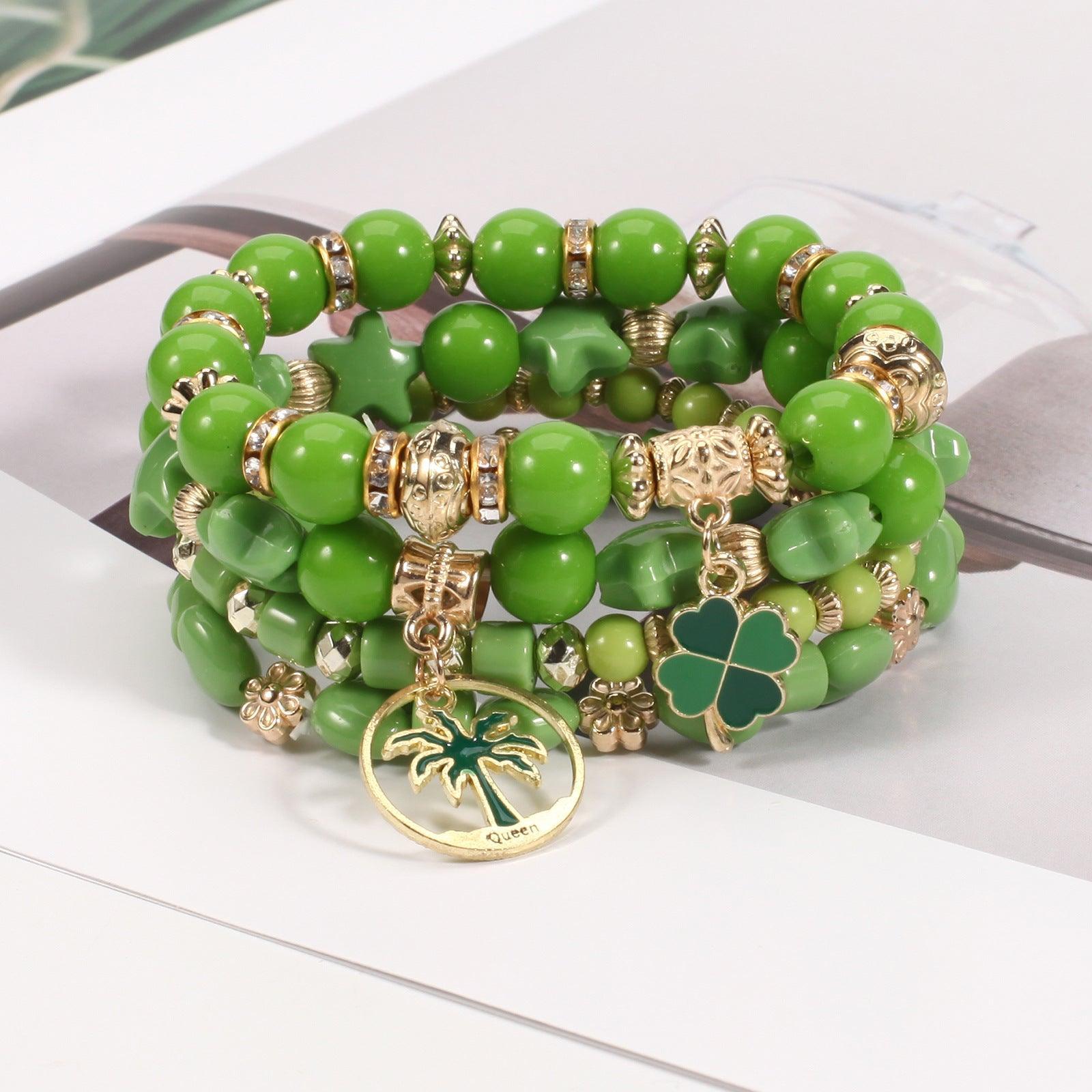 Beaded Soft Pottery Charm Bracelet - 808Lush