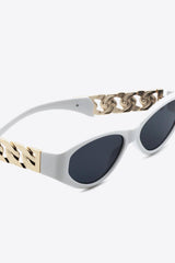 Chain Detail Temple Cat Eye Sunglasses - 808Lush