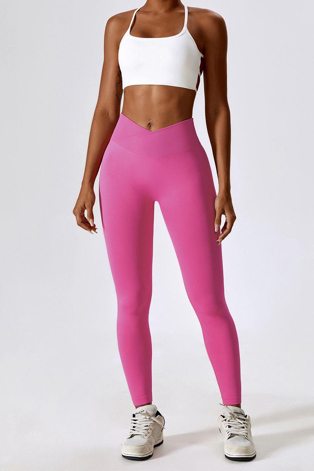 Slim Fit Wide Waistband Sports Leggings - 808Lush