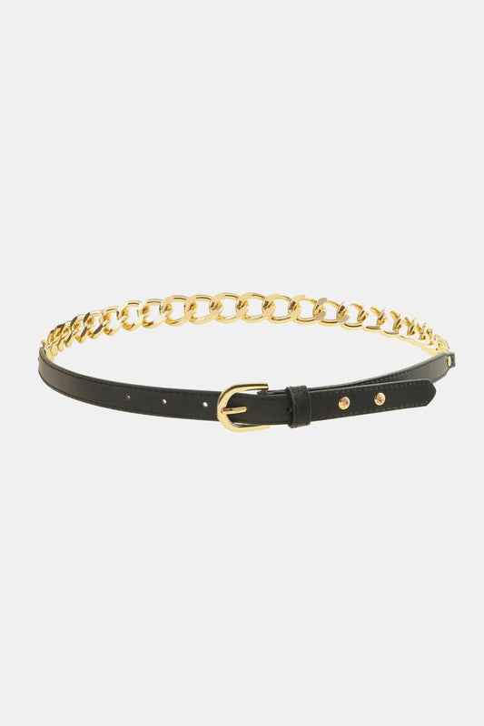 PU Leather Chain Belt - 808Lush