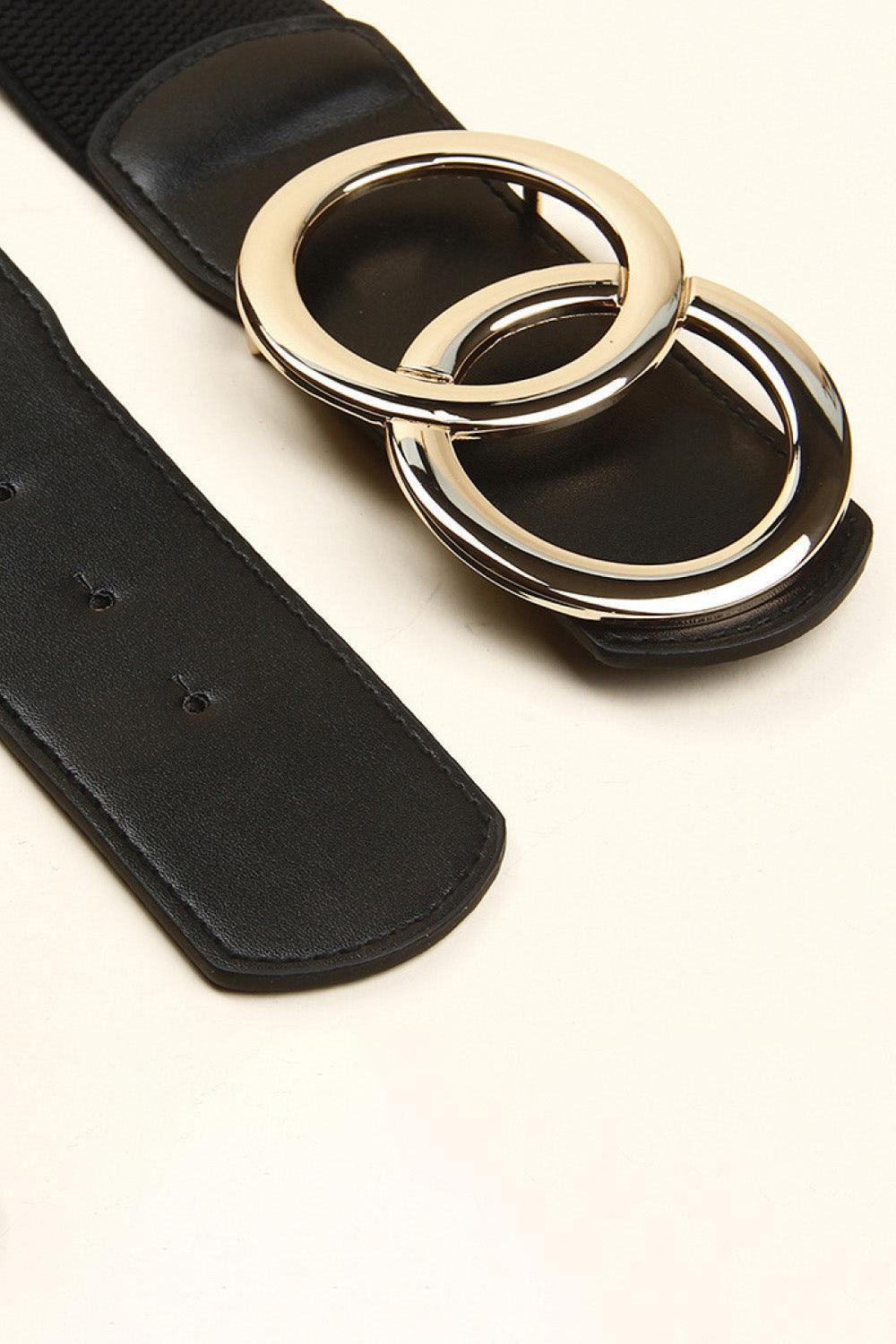 Zinc Alloy Buckle Elastic PU Belt - 808Lush