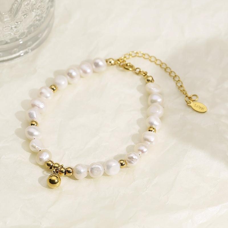 Titanium Steel Freshwater Pearl Bracelet - 808Lush