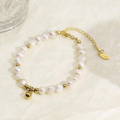 Titanium Steel Freshwater Pearl Bracelet - 808Lush