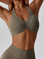 Halter Neck Sleeveless Sports Bra - 808Lush