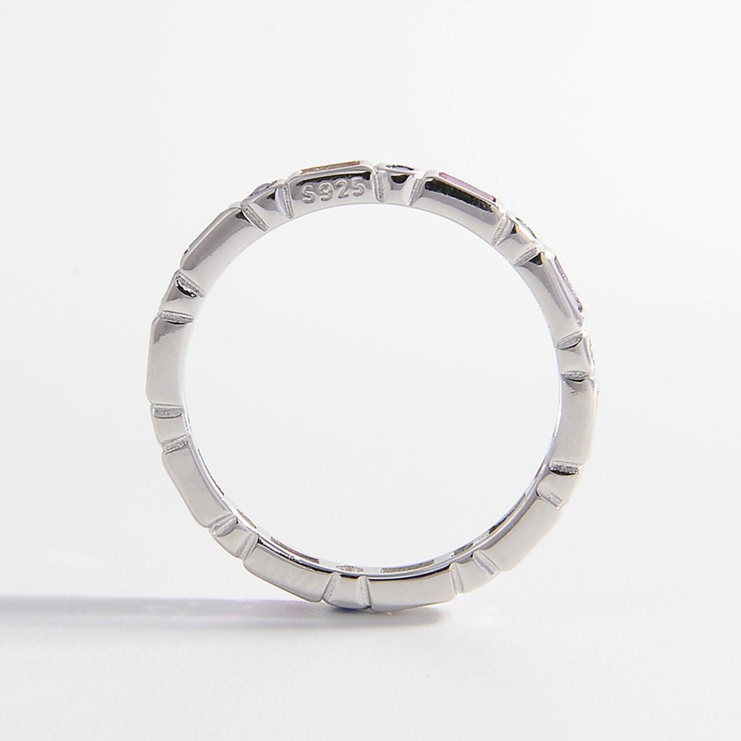 925 Sterling Silver Inlaid Zircon Ring - 808Lush
