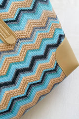 Chevron Straw Tote Bag - 808Lush