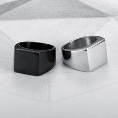 Square Titanium Steel Ring - 808Lush