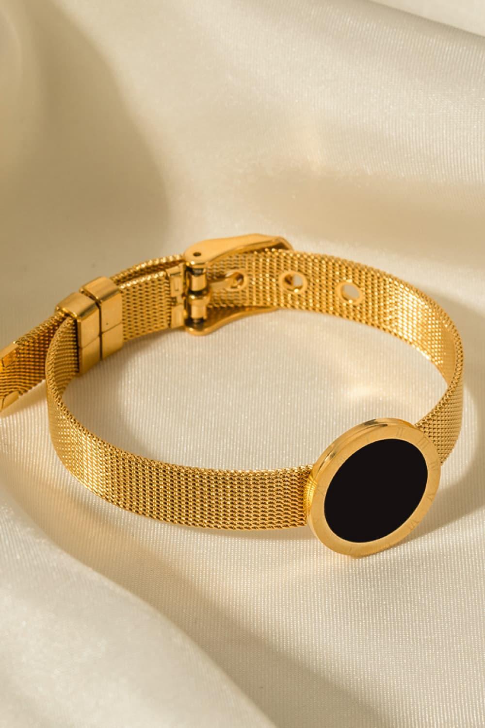 18K Gold-Plated Copper Wide Bracelet - 808Lush