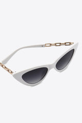 Chain Detail Cat-Eye Sunglasses - 808Lush