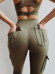 High Waist Active Pants with Pockets - 808Lush