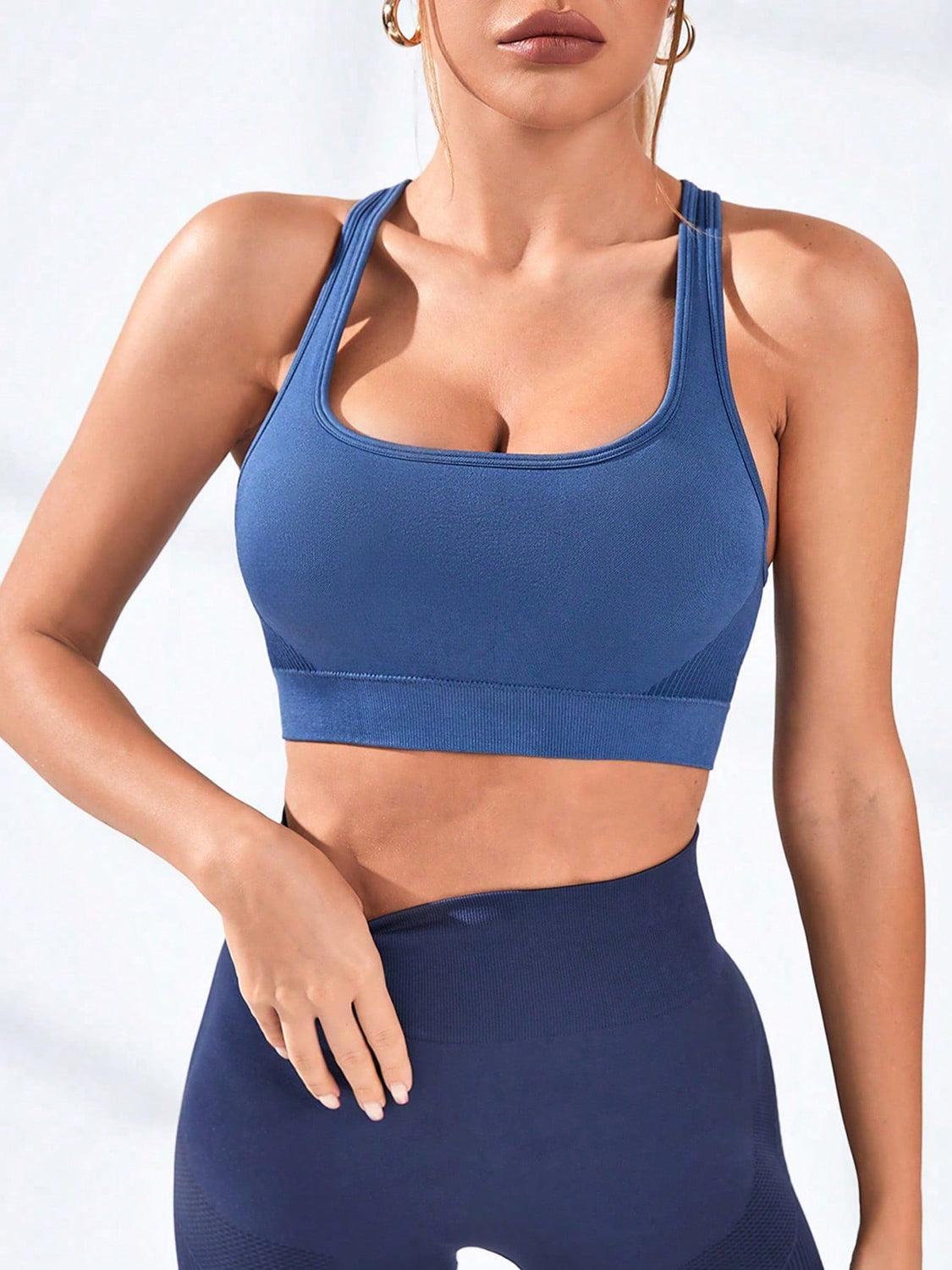 Square Neck Active Bra - 808Lush