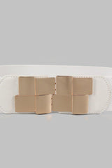 Geometric Buckle Elastic Wide Belt - 808Lush