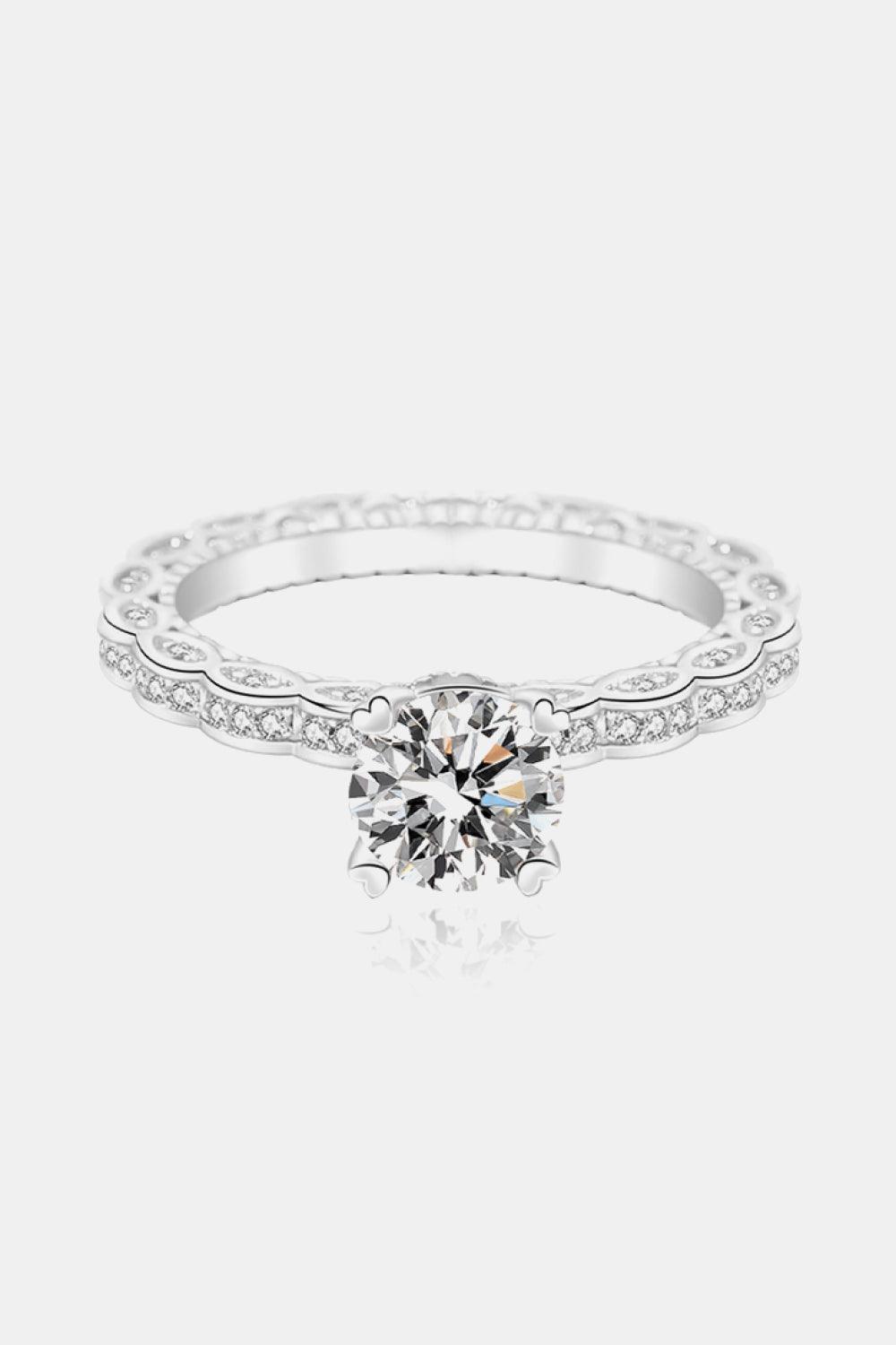 1 Carat Moissanite 925 Sterling Silver Ring - 808Lush