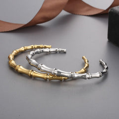 Stainless Steel Bamboo Shape Bracelet - 808Lush