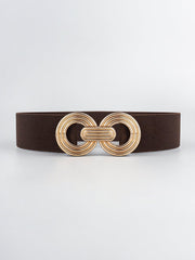 Geometric Buckle Elastic Wide Belt - 808Lush