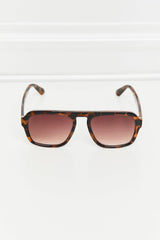 Tortoiseshell Square Polycarbonate Frame Sunglasses - 808Lush