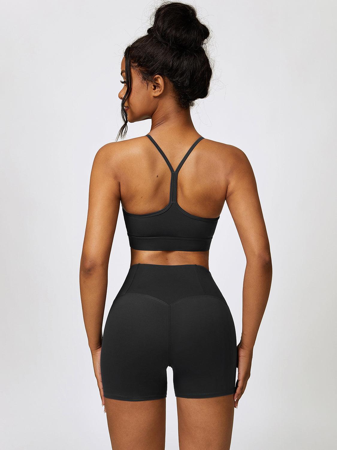 Sport Bra and Wide Waistband Shorts Set - 808Lush