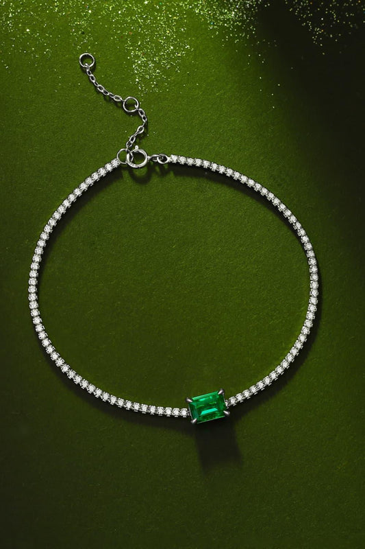 Adored 1 Carat Lab-Grown Emerald Bracelet - 808Lush