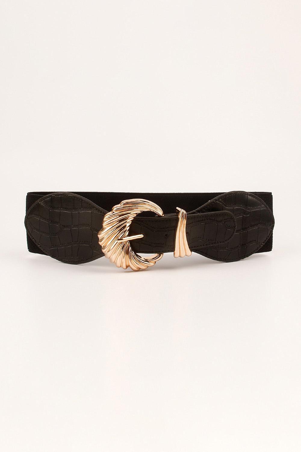 Shell Alloy Buckle Elastic Belt - 808Lush