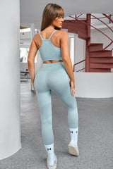 Tank Cropped Active Top and Pants Set - 808Lush