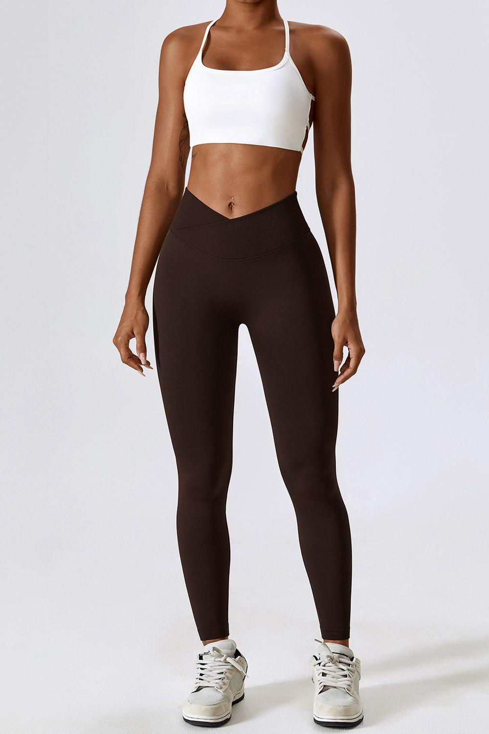 Slim Fit Wide Waistband Sports Leggings - 808Lush