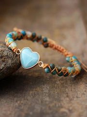 Heart Shape Beaded Bracelet - 808Lush