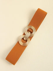 Geometric Buckle Elastic Wide Belt - 808Lush