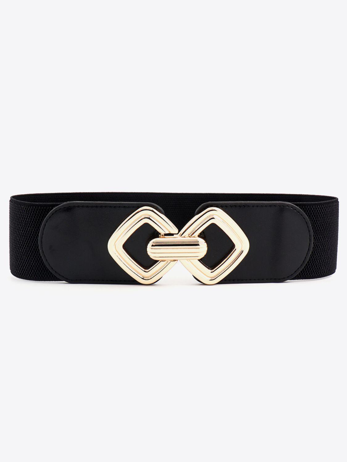 Geometric Buckle Elastic Wide Belt - 808Lush