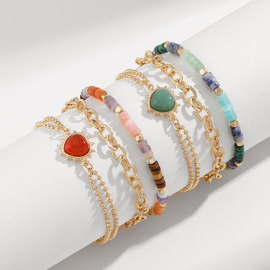 Heart Triple-Layered Bracelet - 808Lush