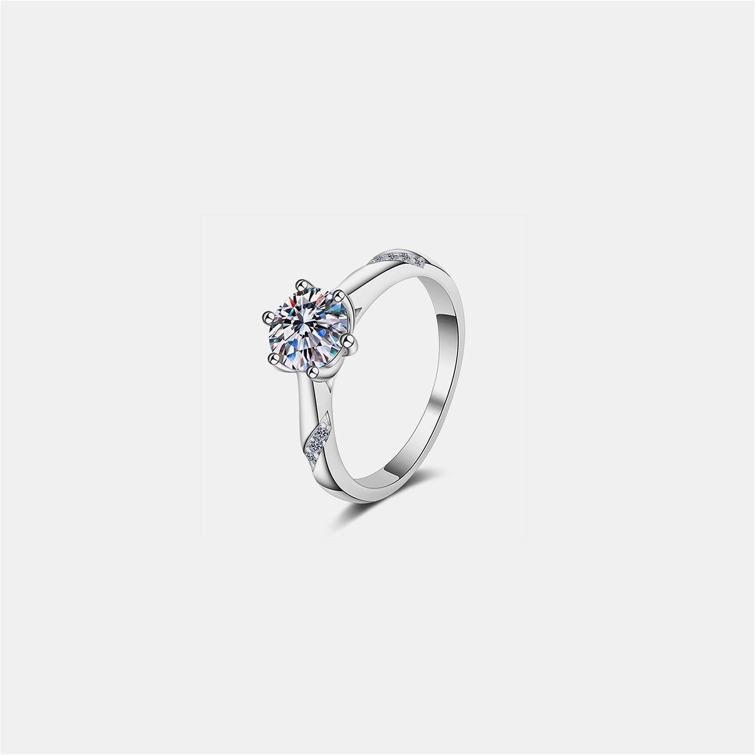 1 Carat Moissanite 925 Sterling Silver Ring - 808Lush