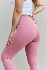 Zenana Fit For You Full Size High Waist Active Leggings in Light Rose - 808Lush