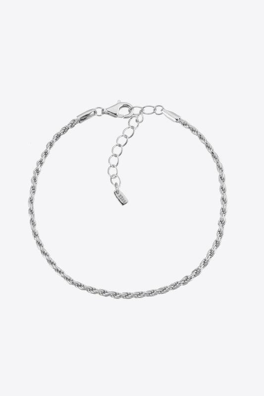 925 Sterling Silver Twisted Bracelet - 808Lush