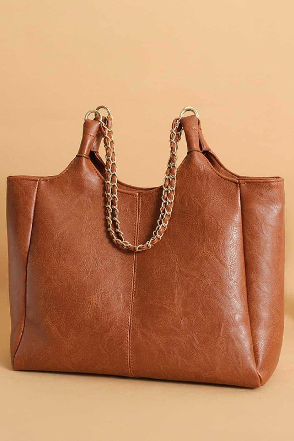 PU Leather Tote Bag - 808Lush