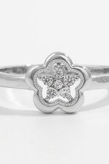 925 Sterling Silver Zircon Flower Ring