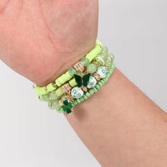 Beaded Soft Pottery Charm Bracelet - 808Lush