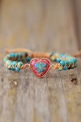 Handmade Heart Shape Natural Stone Bracelet - 808Lush