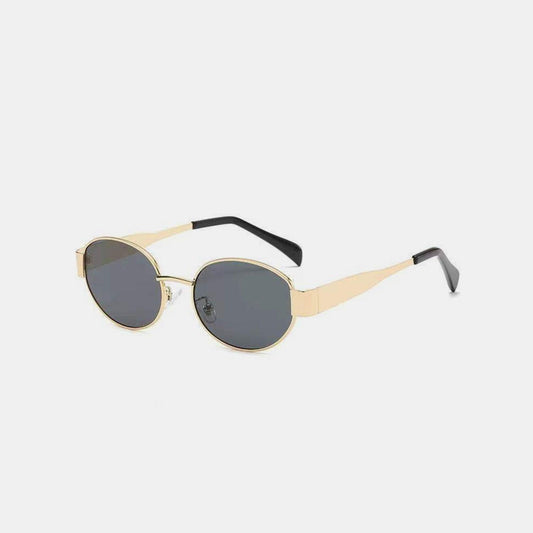 Metal Frame Oval Sunglasses - 808Lush