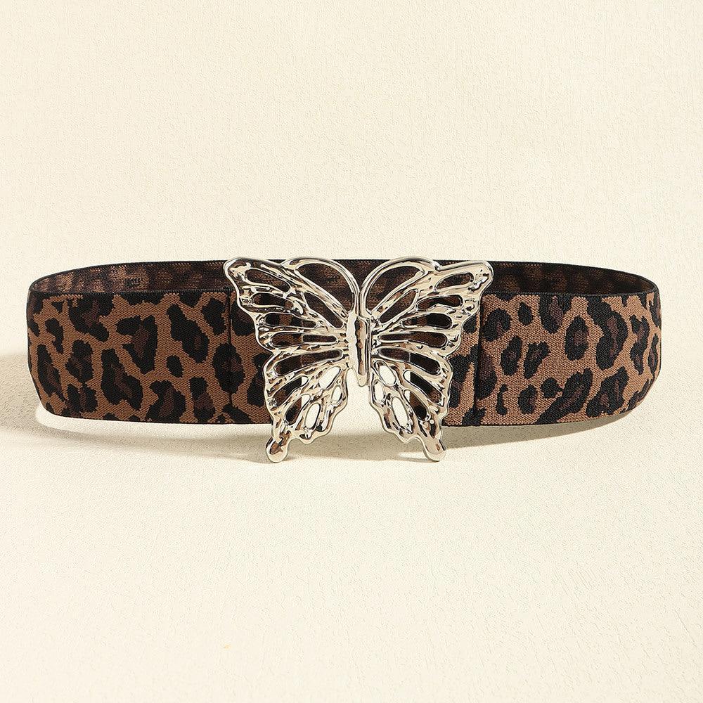 Butterfly Alloy Buckle Elastic Belt - 808Lush