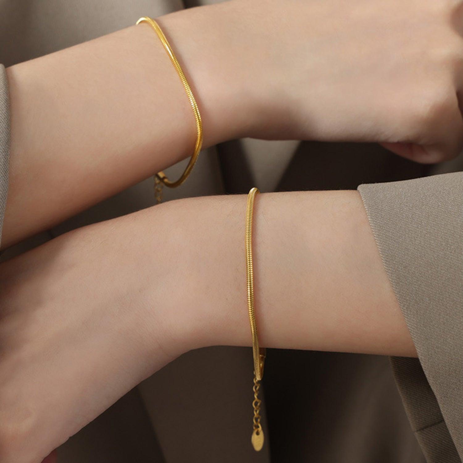 18K Gold-Plated Minimalist Bracelet - 808Lush